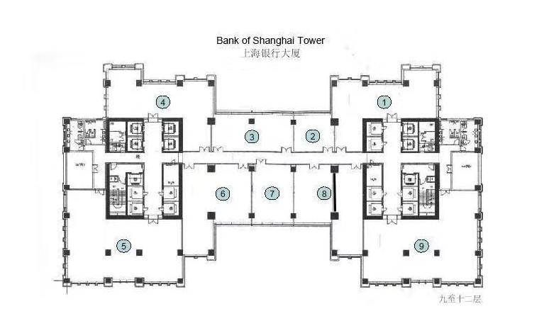 上海银行大厦平面图